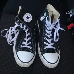 Converse black high tops